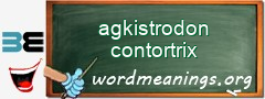 WordMeaning blackboard for agkistrodon contortrix